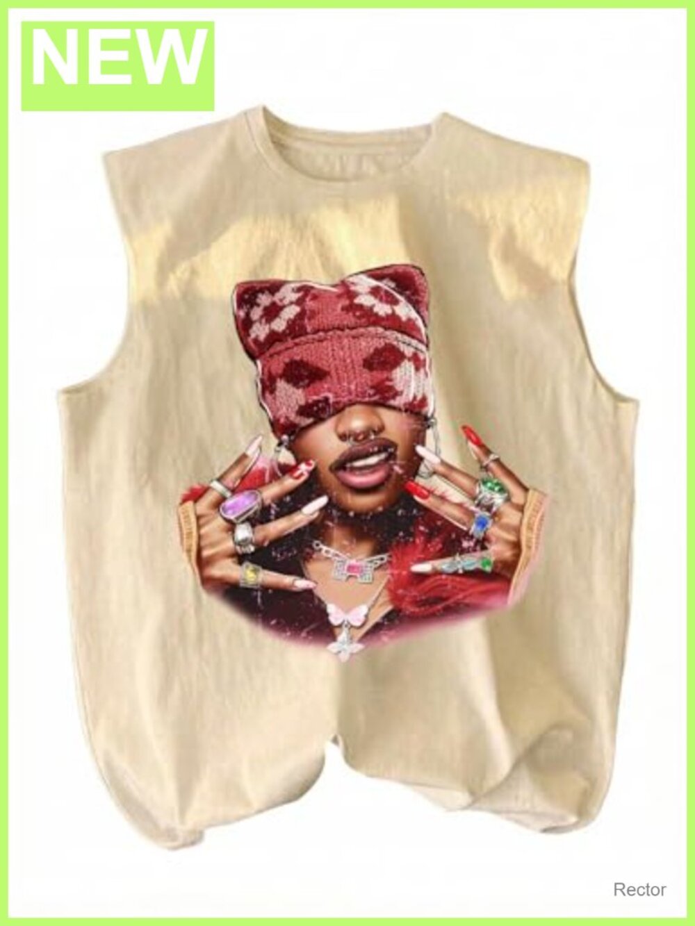 RoseSeek Graphic Tank Top Sleeveless Crew Neck Streetwear Y2K Tee